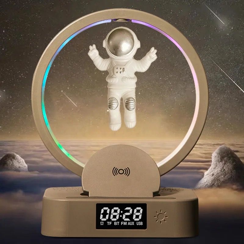 Astronaut Atmosphere Night Light With Bluetooth Speaker, Magnetic Levitation Lamp With Bluetooth Speaker, Wireless Charging Alarm Clock With Night Light Astronaut Atmosphere Night Light With Bluetooth Speaker, Magnetic Levitation Lamp With Bluetooth Speaker, Wireless Charging Alarm Clock With Night Light